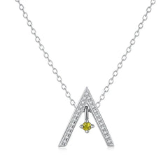 Aetolia Custom 18K Gold Plated Pendant Necklace Personalized Cubic Zirconia Stone 925 Sterling Silver Zodiac Necklaces For Women