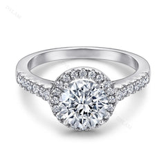 Aetolia Moissanite Diamond Anillo De Compromiso Round Cut Zircon 925 Sterling Silver Ring Engagement Wedding Rings Jewelry Women