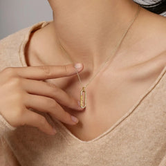 Aetolia Mother'S Day Gift Factory Wholesale 18K Gold Letter Mama Necklaces 925 Silver Paper Clip Pendant Necklace For Women