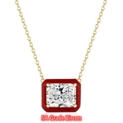 Aetolia High Quality Cubic Zirconia Necklace Sterling Silver 925 Chain Yellow Color Zircon Pendant Necklaces for Christmas Gift