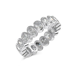 Aetolia New Arrival Aetolia S925 Sterling Silver Stacking Eternity Oval Cut Ring Crystal Cz Diamond Engagement Rings For Women