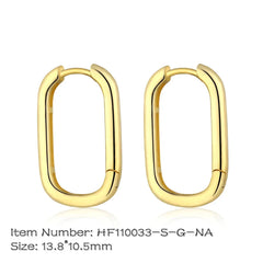 Aetolia Minimalist Sterling Silver 925 earring Luxury Statement Zircon Different Size 18k Gold Plated Huggie Chunky Hoop Earrings