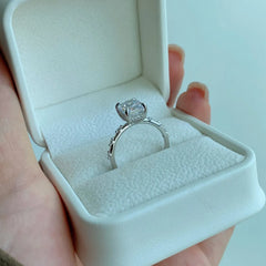 Aetolia Classic S925 Sterling Silver Radiant Cut 5A Cz Zircon Ring Wedding Jewelry Luxury Ladies 925 Sterling Silver Rings For Wome