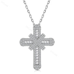 Aetolia Plata 925 Minimalist Pendant Women Layer Tennis Necklaces Zirconia Jewelry Dainty 18K Gold s925 Sterling Silver Cross Necklace