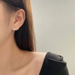 Aetolia Personalized Trendy S925 Sterling Silver 1% Percent Percentage Symbol Fresh Water Peal Diamond cubic Zircon Stud Earrings women