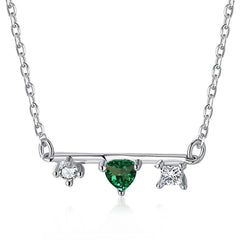 Aetolia Fine Jewelry Custom Choker 18K Gold Plated Woman Red Green Heart Silver 925 Women Link Dainty Zirconia Chain Necklace