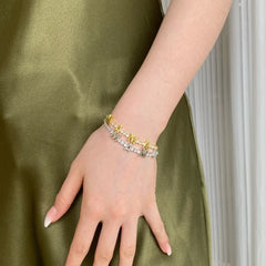 Aetolia silver bracelet gifts para Mom tennis chain link bling mom Jewelry for mom Cubic Zirconia silver MAMA Bracelet