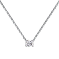 Aetolia Low Moq Vintage CZ Cubic Zirconia Pink Blue Square Heart Pendant 925 Sterling Silver Cuba Chain Link Tennis Necklaces For Women