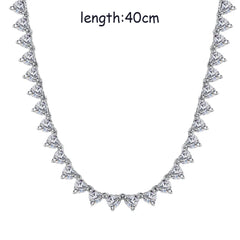 Aetolia Tennis Chain 18K Gold Plated Cubic Zirconia Necklace Set Pendant Diamond Chain S925 Sterling Silver Tennis Necklaces For Women