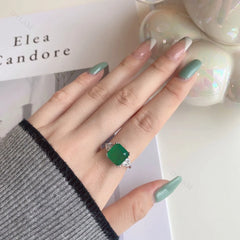 Aetolia Moissanite Square Shape 925 Sterling Silver Ring Set Female Engagement Wedding Band Stacking Rings For Women Fine Jewelry