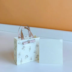 Aetolia Mini size foldable and customizable logo square tote bag necklace jewelry box can be a gift for girlfriend and wife