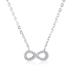 Aetolia Valentine's Day Sweet Girls 8 Knot Intertwine Sterling Silver Polished Sterling Silver Eight Infinity Necklace