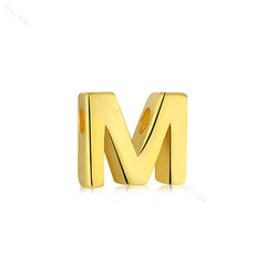 Aetolia 925 Sterling Silver Sliding Chain Personalized Alphabet Necklaces Diy Name Letter Initial Charm Pendant Necklace 18K Gold Plated