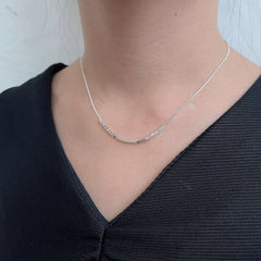 Aetolia unique Aetolia Rotatable bead and tassel choker statement for women dainty jewelry 925 sterling silver square beads necklace