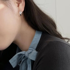 Aetolia Waterproof Minimalist French Elegant Smooth C Shape Stud Earring S925 Sterling Silver Hoop Earrings Women Jewelry Party