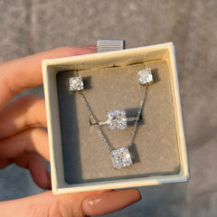 Aetolia Wholesale Quality 925 Sterling Silver Heart Necklace Brand Designer Colliers Bijoux Femme Chain Necklaces For Women Jewelry Set