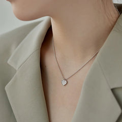 Aetolia Heart Love Cubic Zirconia Necklace 18K Gold Plated Popular Exquisite Jewelry 925 Sterling Silver Pendant Necklaces For Wome