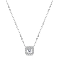 Aetolia Brand New Pink Color Cubic Zircon Dainty Necklaces Sterling Silver 925 Stone Pendant Necklace for Women