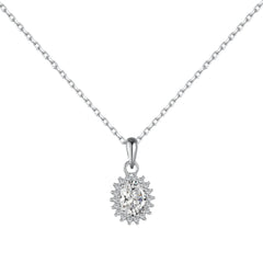 Aetolia Oval Sun Shape 925 Sterling Silver Ring Cubic Zirconia Jewellery Sets Diamond Necklace Earring Bridal Wedding Rings Jewelry Set