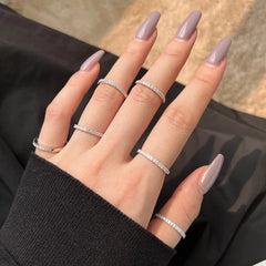 Aetolia Classic Proposal Eternal Series Simple Design Jewelry 925 Silver 5A Platinum Zircon Round Couple Wedding Diamond Ring