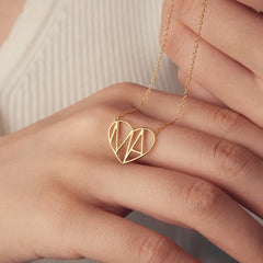 Aetolia Cubic Zirconia S925 Sterling Silver Minimalist Mom Heart Shape Mama Necklaces For Mother'S Day Gift Letter Ma Pendant Necklace