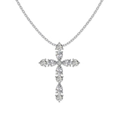 Aetolia Simply Designed 18K Gold Plated Cross Pendant Cz Necklace 925 Sterling Silver Jewelry For Women Men Unisex Cross Necklaces