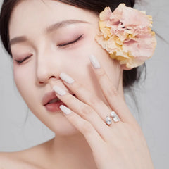 Aetolia Hot Sale 925 Silver Cubic Zirconia Irregular Heart Pear Shape Ring Open Adjustable Engagement Zirconia Rings For Women