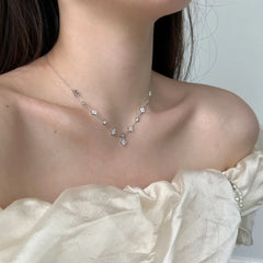 Aetolia Hot Sale Custom 5A Cz Cubic Zirconia 925 Silver Necklaces Women Non Tarnish Four Leaf Clover Necklace Bracelet Jewelry Set