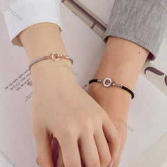 Aetolia Paracord Bracelet Led Charms For Bracelets Women Jewelry Men Leather Adjustable 925 Silver Heart Fashion Lovers Couple
