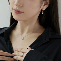 Aetolia Hot Selling Oval S925 Sterling Silver Necklaces Earrings Rings Bridal Diamond Cz Zirconia Wedding Jewelry Sets For Women