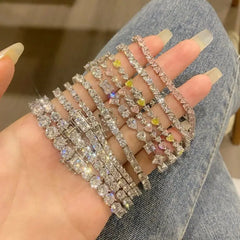 Aetolia Hypoallergenic S925 Sterling Silver bracelet Round Cut 5mm 6mm 0.5ct 0.75ct Diamond Luxury 5A Zirconia Tennis Bracelets bangles