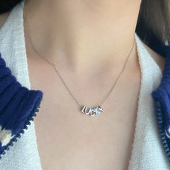 Aetolia 925 Sterling Silver Sliding Chain Personalized Alphabet Necklaces Diy Name Letter Initial Charm Pendant Necklace 18K Gold Plated