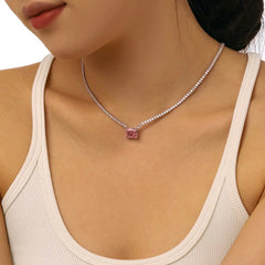 Aetolia Wholesale Custom Tennis Chains 925 Sterling Silver Pendant Link Chain Necklace Iced Out Cz Cubic Zirconia Diamond Tennis Chain