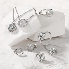 Aetolia Girls Ladies Customized Bridal Wedding Jewelry Set Bijoux Earring Necklace Cubic Zircon Sterling Silver 925 Jewelry Sets