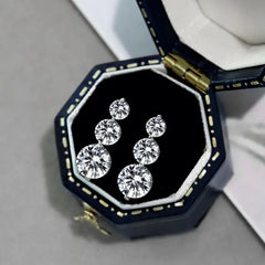 Aetolia In Stock S925 Sterling Silver Wedding Engagement Ring Three Round Cubic Zirconia Rings For Women Necklaces Earrings Jewelry Set