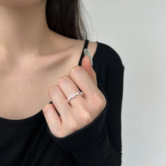 Aetolia Sweetie Cool Stylish Jewelry Cute Pink Zircon Finger Rings For Women Girls Pink Heart Shape S925 Sterling Silver Open Ring