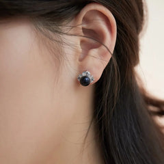 Aetolia New Original 925 Sterling Silver Earrings Cubic Zircon Freshwater Pearl Earring Luxury Big Circle Stud Earrings For Women