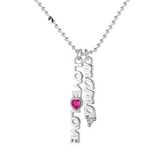 Aetolia New Design For Mother's Day Gift Sterling 925 Silver Gold Plated Love Pendant Red Heart Zircon Necklace