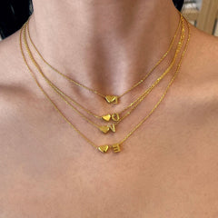 Aetolia custom minimalist necklace jewelry with love and alphabet necklace with initials halskette englisch