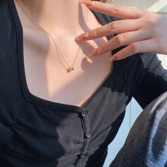Aetolia Hot Selling Korean Simple Designs Womens Jewelry Minimalist Gold Plated Pendant Sterling Silver Necklaces for women