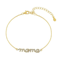 Aetolia Custom Designer 18K Gold Plated Love Mama Bracelet Jewelry Tennis Bracelets Bangles For Women Mother'S Day Gift Adjustable