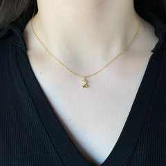 Aetolia Wholesale Price Factory Cubic Zirconia Girl Pendant Charms Necklace 18K Gold Plated Gorgeous Luxury Necklaces For Women