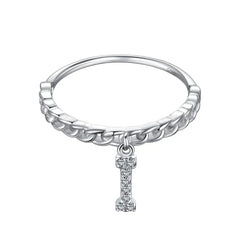 Aetolia Fashion Jewelry Trend Wholesale Ring Party Gift S925 Sterling Silver Stackable Initial Letter A-Z Rings For Women Daily Wear