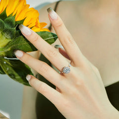 Aetolia Cute 925 Sterling Silver Fidget Ring Anxiety Spinner Rings Secret Relieving Jewelry 18K Gold Open Rings For Women Girl