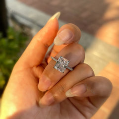 Aetolia Free of nickel And Lead Engagement Rings For Her Fit Moissanite Sterling Silver AAAAAAAA CZ Anniversary 925 Silver Ring