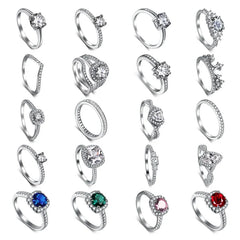 Aetolia Moissanite Diamond Anillo De Compromiso Round Cut Zircon 925 Sterling Silver Ring Engagement Wedding Rings Jewelry Women