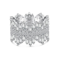 Aetolia Pink Rainbow 925 Sterling Silver Cz Diamond Personality Rings Jewelry Women Engagement Wedding Ring Anniversary Band