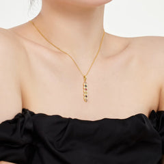 Aetolia Waterproof 18K Gold Plated Jewelry Colorful Cubic Zircon Diamond Pendant Necklace S925 Sterling Silver Necklaces For Women