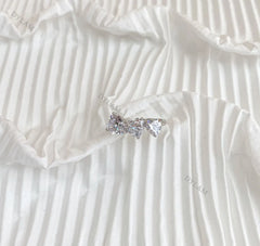 Aetolia Valentine Style Popular Follow Double Heart CZ Shining 5A Stones S925 Sterling Silver Wedding Ring For Women