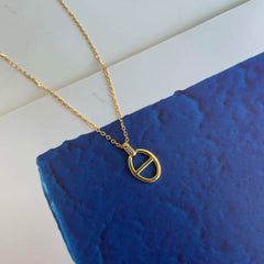 Aetolia Wholesale Sweater Hip Hop Coffee Bean Chain Link Choker Gold Plated Collar de Plata Sterling Silver 925 Pig Nose Necklace